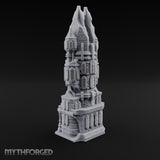 Spires Split Like Broken Teeth Gothic Ruined Temple Tower
