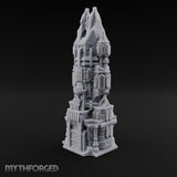 Spires Split Like Broken Teeth Gothic Ruined Temple Tower