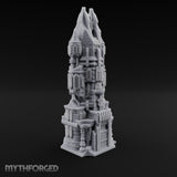 Spires Split Like Broken Teeth Gothic Ruined Temple Tower