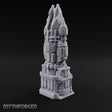 Spires Split Like Broken Teeth Gothic Ruined Temple Tower