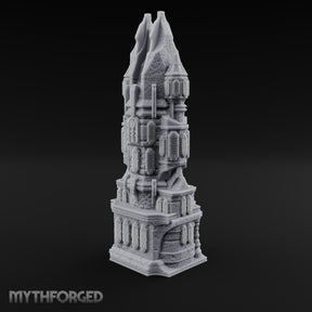 Spires Split Like Broken Teeth Gothic Ruined Temple Tower