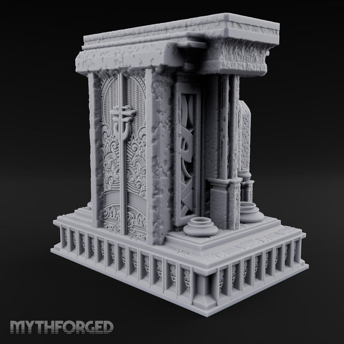 Silence Between the Pillars Gothic Pillared Tomb Shrine