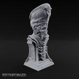 Preaches Through a Dead Jaw Gothic Priest Bust Monument