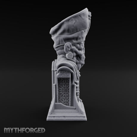 Preaches Through a Dead Jaw Gothic Priest Bust Monument