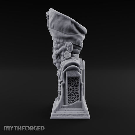 Preaches Through a Dead Jaw Gothic Priest Bust Monument