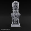 Preaches Through a Dead Jaw Gothic Priest Bust Monument