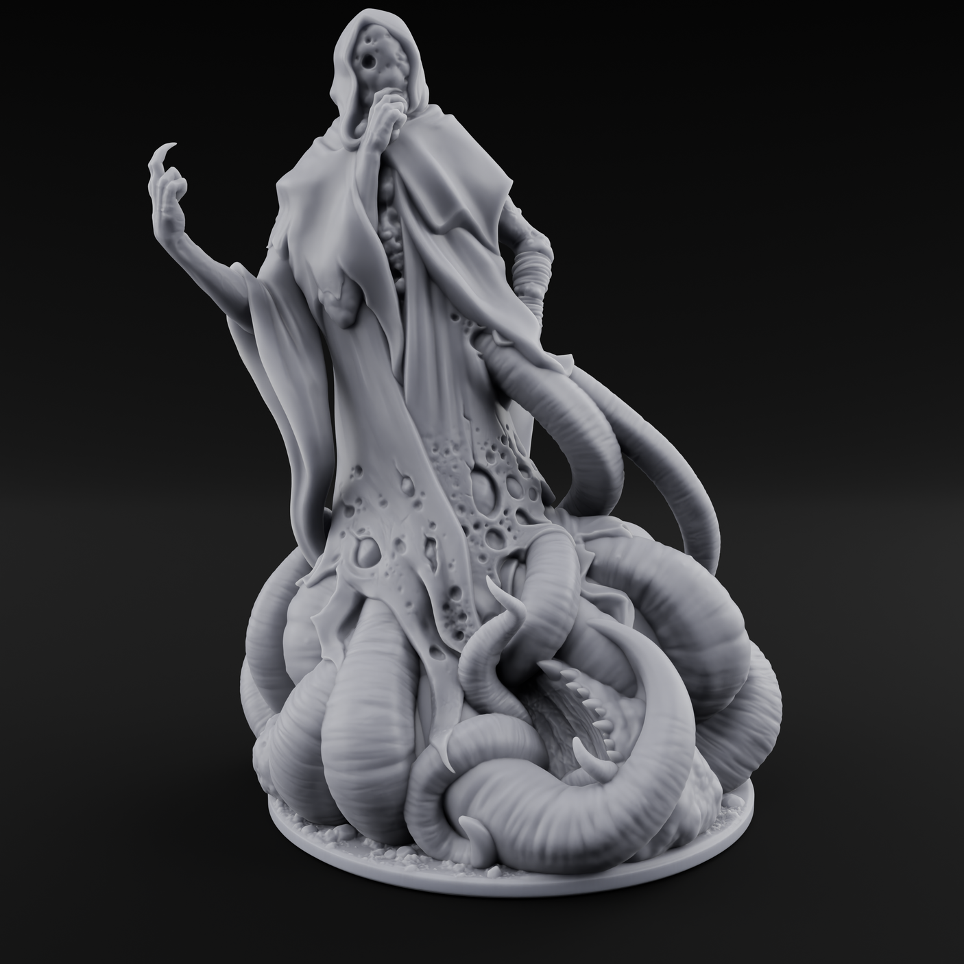 Writhing Beneath The Robes Eldritch Star Seer Miniature for Dungeons and Dragons, Pathfinder or other TTRPGs