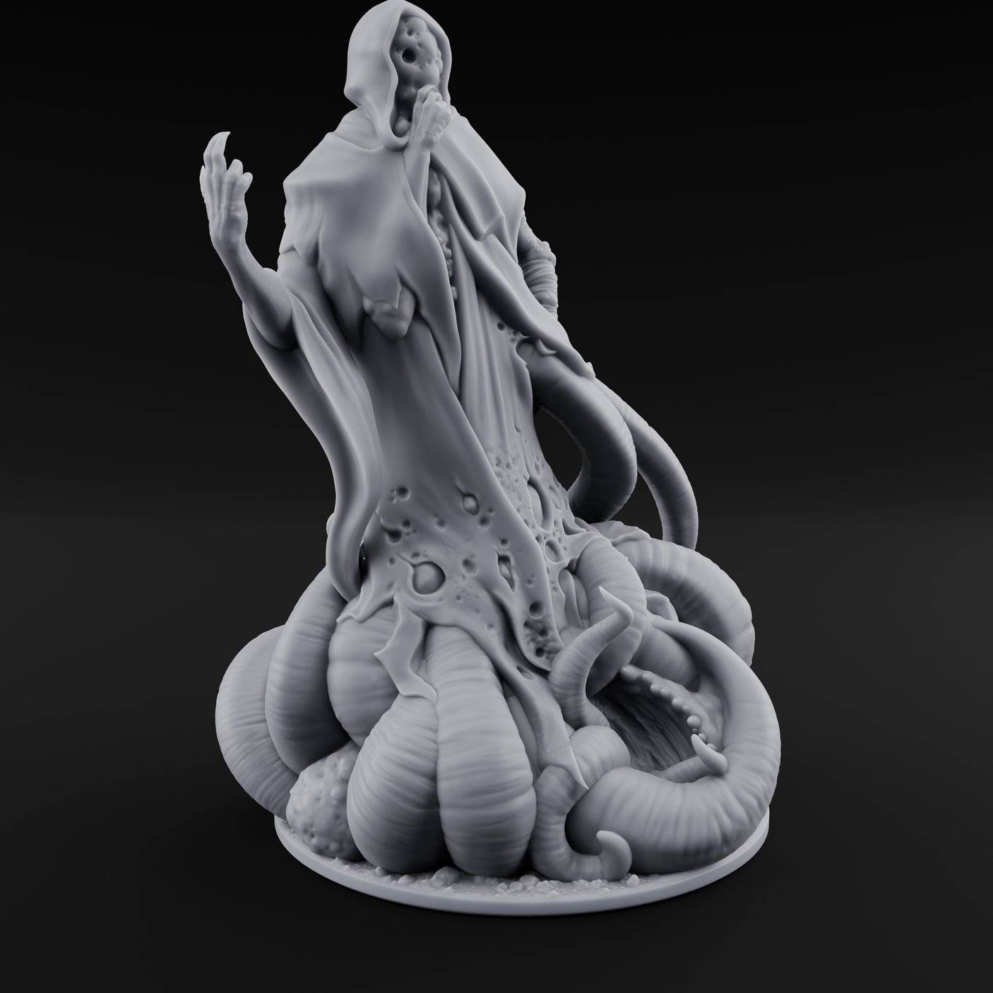 Writhing Beneath The Robes Eldritch Star Seer Miniature for Dungeons and Dragons, Pathfinder or other TTRPGs