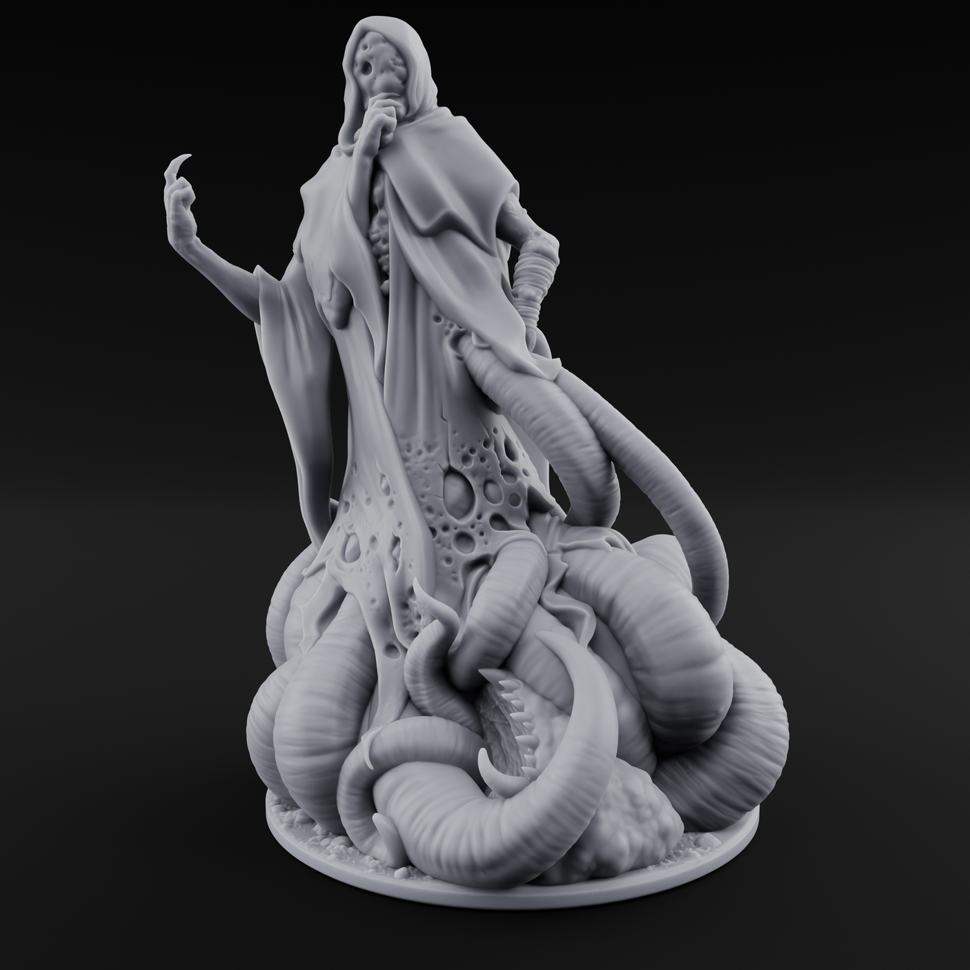 Writhing Beneath The Robes Eldritch Star Seer Miniature for Dungeons and Dragons, Pathfinder or other TTRPGs