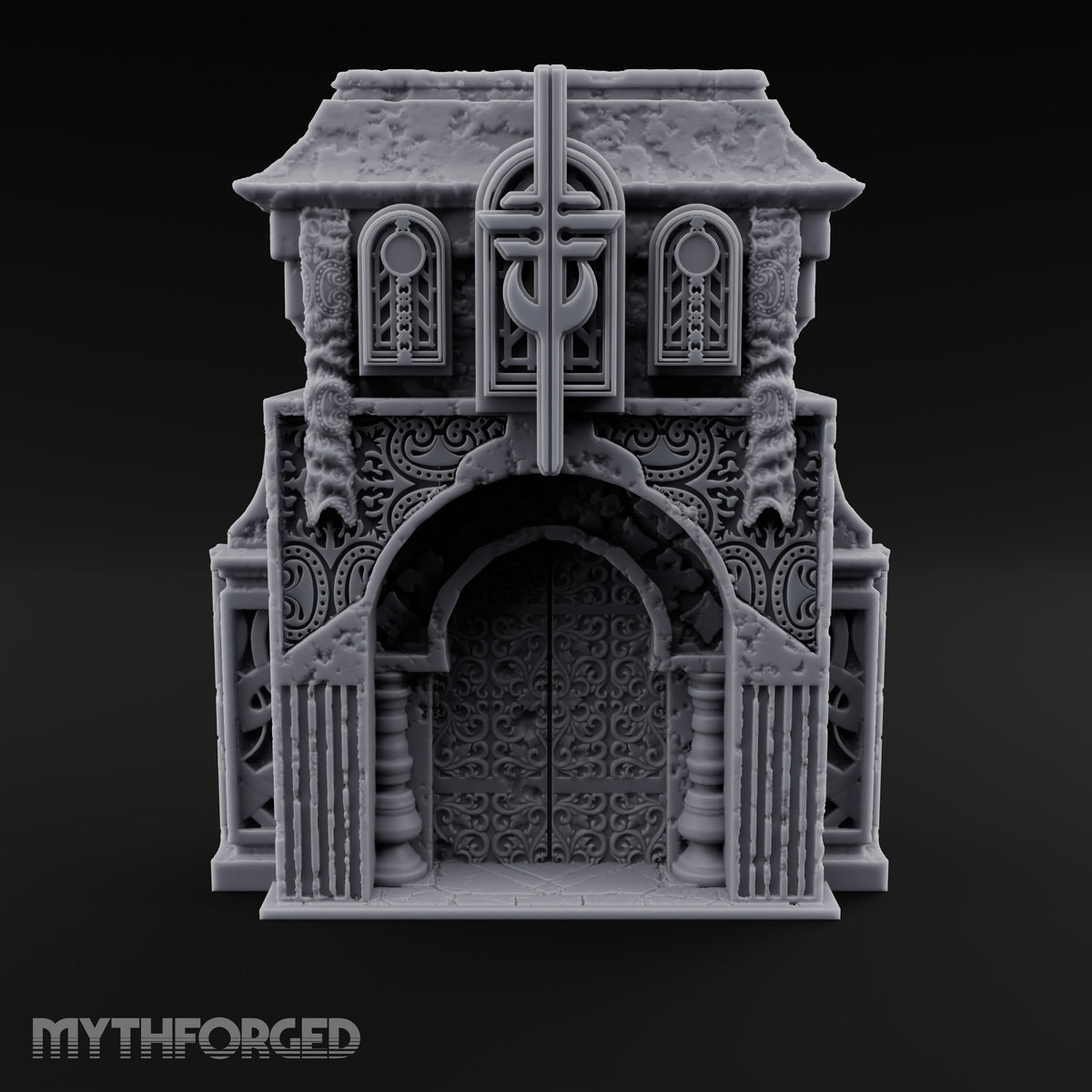 Filigree Fortifications Gothic Ornate Wall or Gate B
