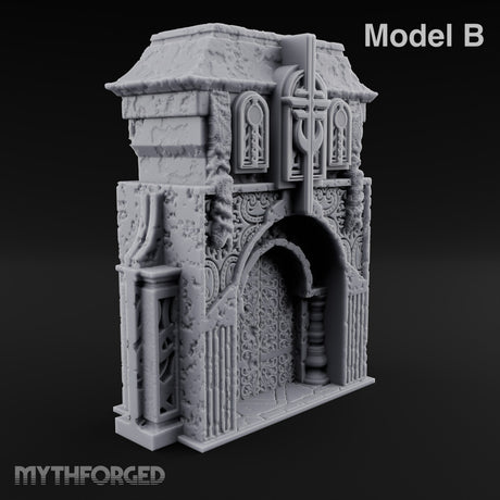 Filigree Fortifications Gothic Ornate Walls and Gates — B