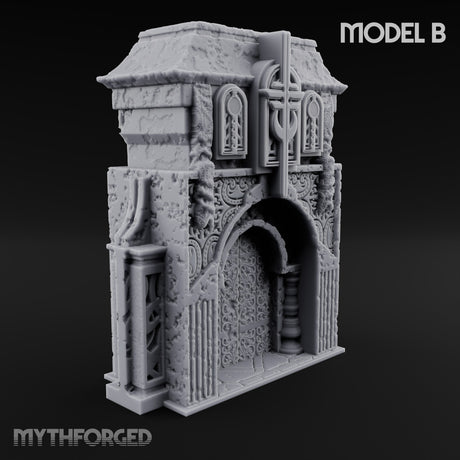 Filigree Fortifications Gothic Ornate Wall or Gate B