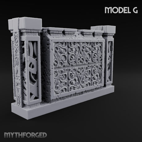 Filigree Fortifications Gothic Ornate Walls and Gates — G