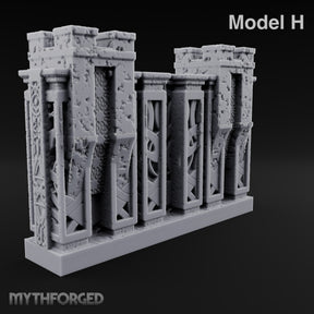Filigree Fortifications Gothic Ornate Wall or Gate H