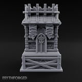 Palisade Teeth Over Plank Roof Gothic Timber Watch Tower