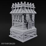 Palisade Teeth Over Plank Roof Gothic Timber Watch Tower