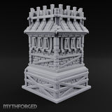 Palisade Teeth Over Plank Roof Gothic Timber Watch Tower