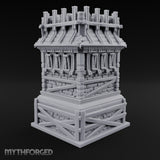 Palisade Teeth Over Plank Roof Gothic Timber Watch Tower