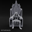 Throne Sitting Skeleton King Miniature for Dungeons and Dragons, Pathfinder or other TTRPGs