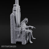 Throne Sitting Skeleton King Miniature for Dungeons and Dragons, Pathfinder or other TTRPGs