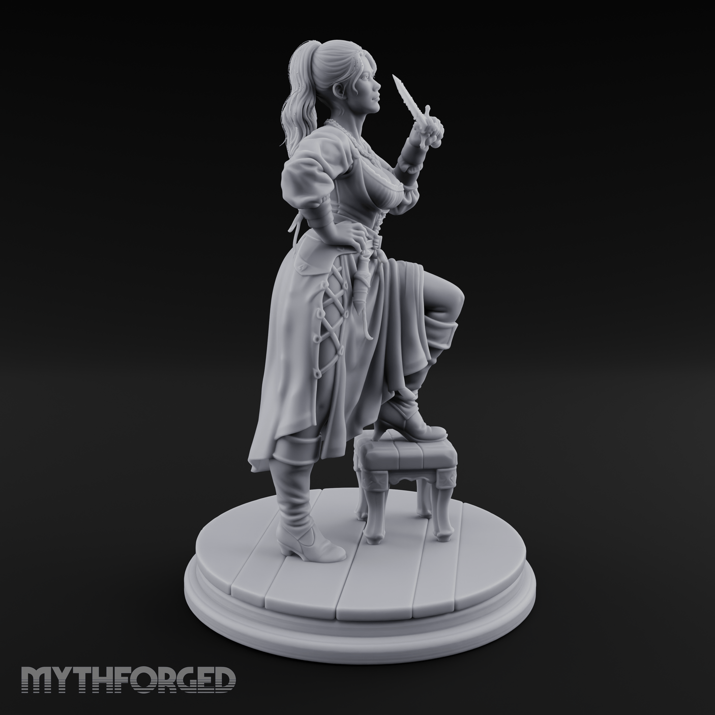 Sword Over Shoulder Human Viking Miniature for Dungeons and Dragons, Pathfinder or other TTRPGs