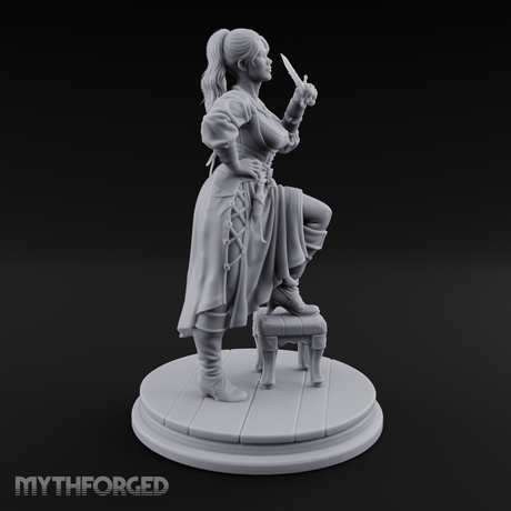 Sword Over Shoulder Human Viking Miniature for Dungeons and Dragons, Pathfinder or other TTRPGs