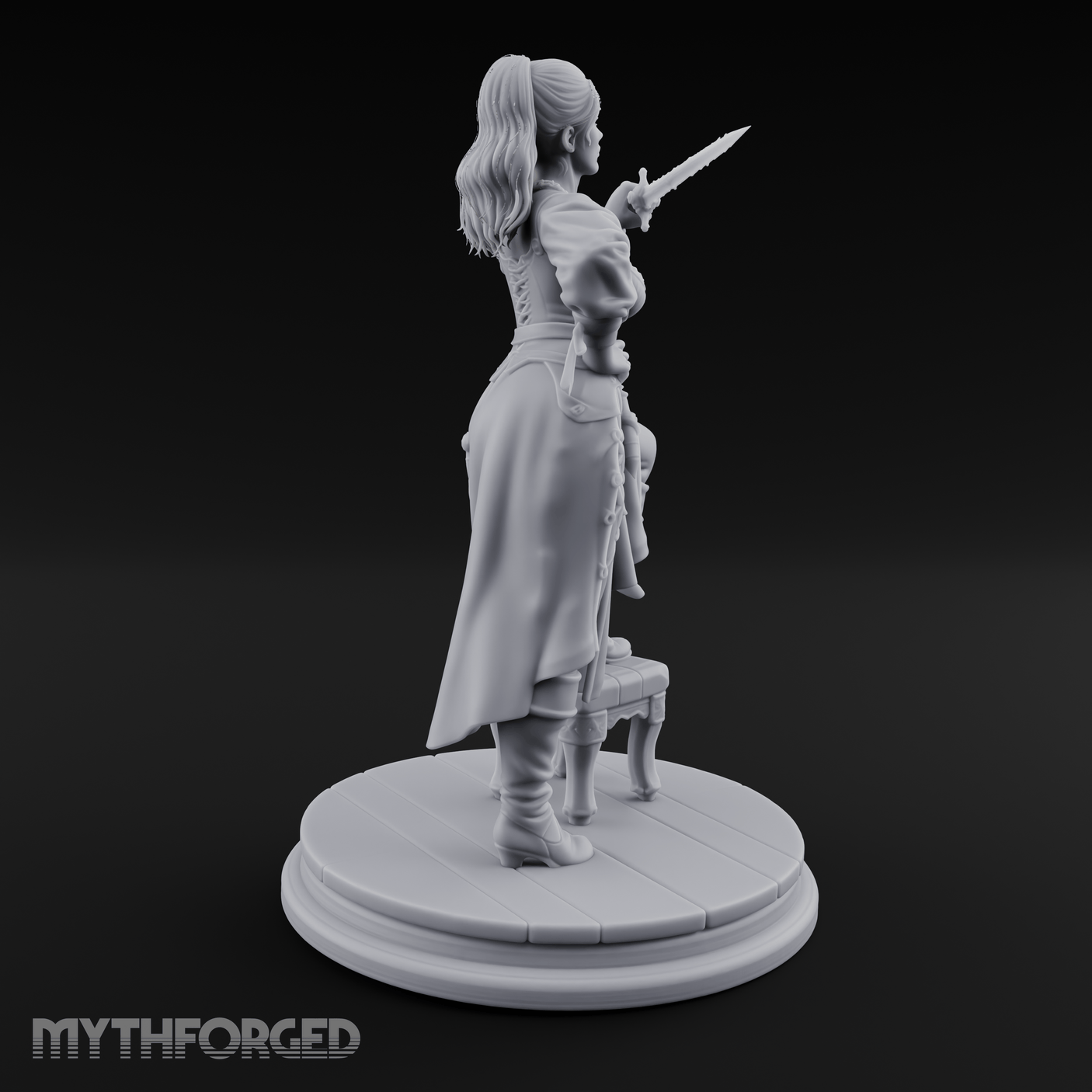 Sword Over Shoulder Human Viking Miniature for Dungeons and Dragons, Pathfinder or other TTRPGs
