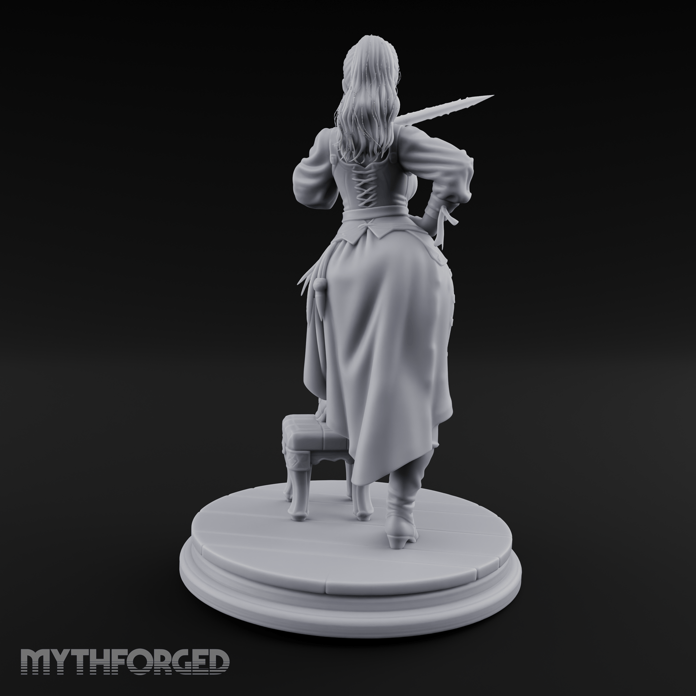 Sword Over Shoulder Human Viking Miniature for Dungeons and Dragons, Pathfinder or other TTRPGs
