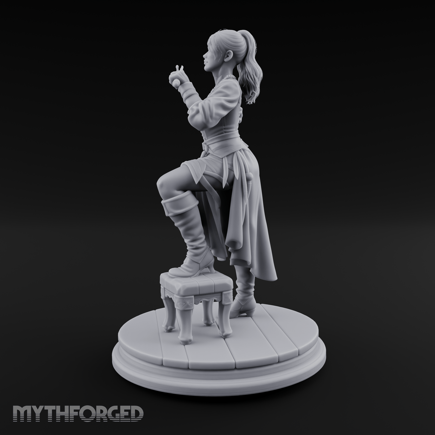 Sword Over Shoulder Human Viking Miniature for Dungeons and Dragons, Pathfinder or other TTRPGs