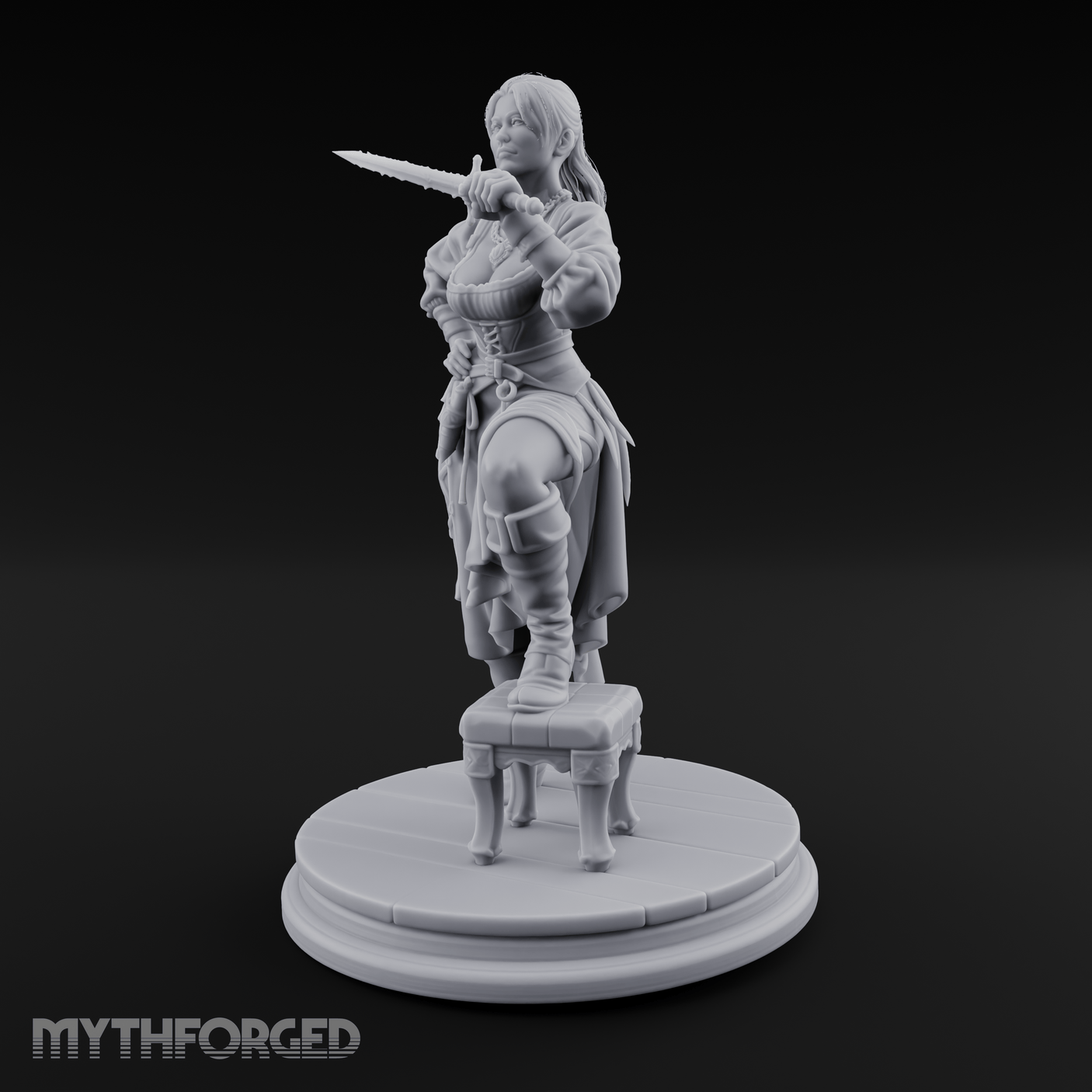 Sword Over Shoulder Human Viking Miniature for Dungeons and Dragons, Pathfinder or other TTRPGs