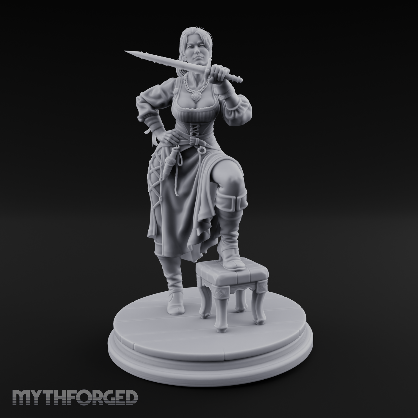 Sword Over Shoulder Human Viking Miniature for Dungeons and Dragons, Pathfinder or other TTRPGs