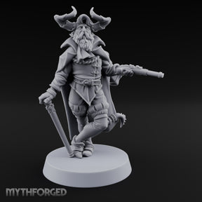 Leaning Casually Elder Tiefling Miniature for Dungeons and Dragons, Pathfinder or other TTRPGs