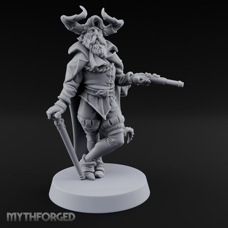 Leaning Casually Elder Tiefling Miniature for Dungeons and Dragons, Pathfinder or other TTRPGs