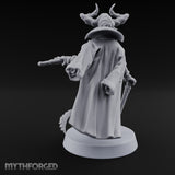Leaning Casually Elder Tiefling Miniature for Dungeons and Dragons, Pathfinder or other TTRPGs