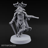 Leaning Casually Elder Tiefling Miniature for Dungeons and Dragons, Pathfinder or other TTRPGs