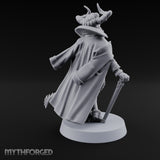 Leaning Casually Elder Tiefling Miniature for Dungeons and Dragons, Pathfinder or other TTRPGs