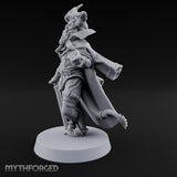 Leaning Casually Elder Tiefling Miniature for Dungeons and Dragons, Pathfinder or other TTRPGs