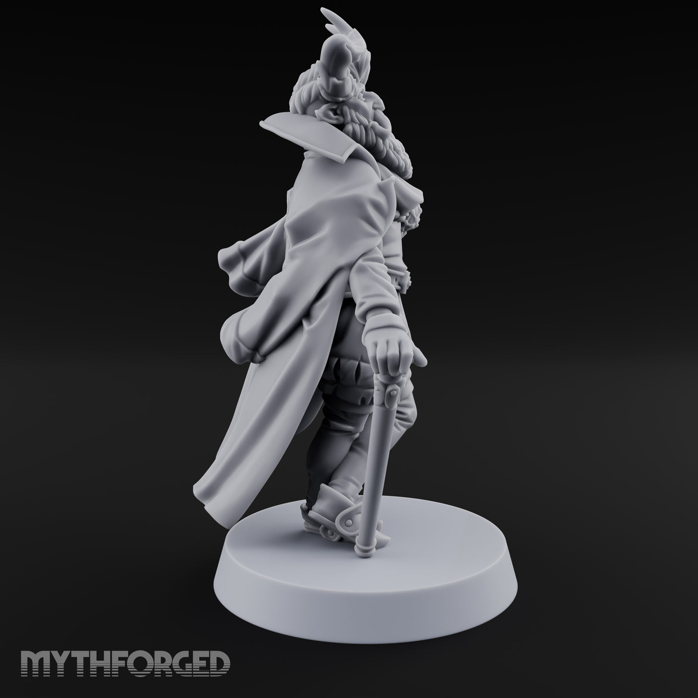 Leaning Casually Elder Tiefling Miniature for Dungeons and Dragons, Pathfinder or other TTRPGs