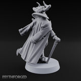 Leaning Casually Elder Tiefling Miniature for Dungeons and Dragons, Pathfinder or other TTRPGs