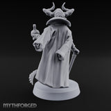 Leaning Casually Elder Tiefling Miniature for Dungeons and Dragons, Pathfinder or other TTRPGs