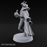Leaning Casually Elder Tiefling Miniature for Dungeons and Dragons, Pathfinder or other TTRPGs