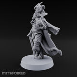 Leaning Casually Elder Tiefling Miniature for Dungeons and Dragons, Pathfinder or other TTRPGs