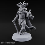 Leaning Casually Elder Tiefling Miniature for Dungeons and Dragons, Pathfinder or other TTRPGs