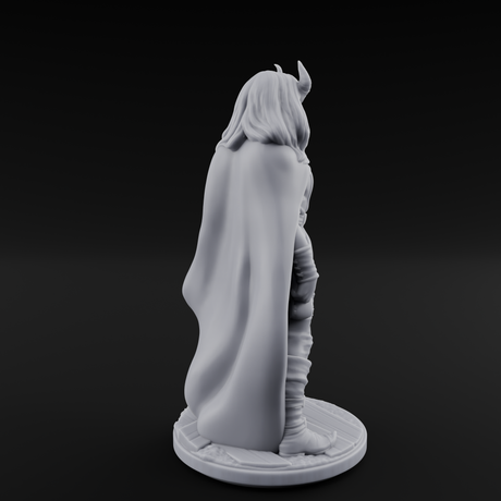 Buckled Up Tiefling Rogue Miniature for Dungeons and Dragons, Pathfinder or other TTRPGs