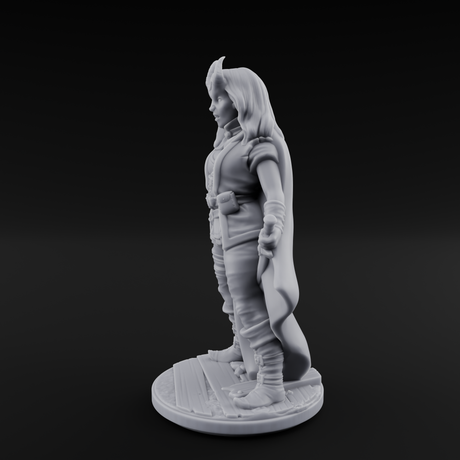 Buckled Up Tiefling Rogue Miniature for Dungeons and Dragons, Pathfinder or other TTRPGs