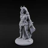 Buckled Up Tiefling Rogue Miniature for Dungeons and Dragons, Pathfinder or other TTRPGs