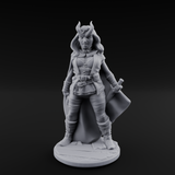 Buckled Up Tiefling Rogue Miniature for Dungeons and Dragons, Pathfinder or other TTRPGs