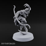 Tail Coiled, Bow Drawn Tiefling Rogue with Shortbow — Bow