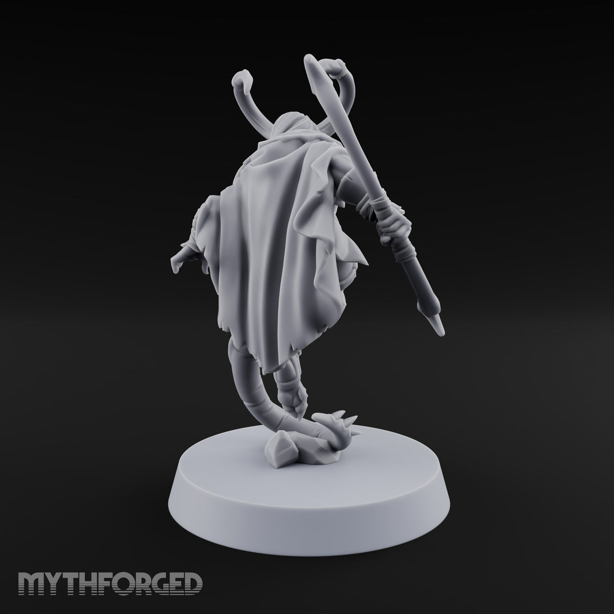 Tail Coiled, Bow Drawn Tiefling Rogue with Shortbow — Bow