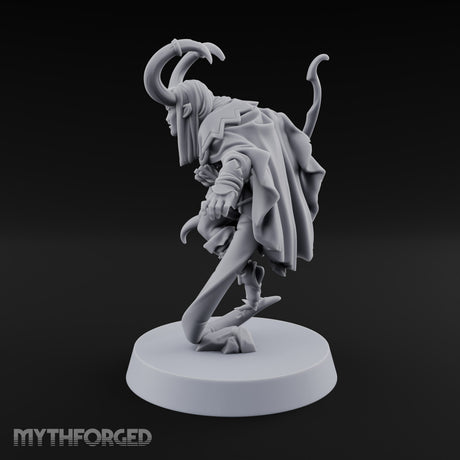 Tail Coiled, Bow Drawn Tiefling Rogue with Shortbow — Bow